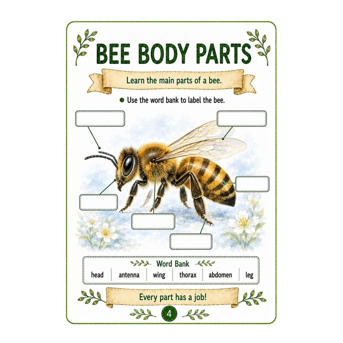 Bees Workbook for Kids – Printable PDF - Image 2