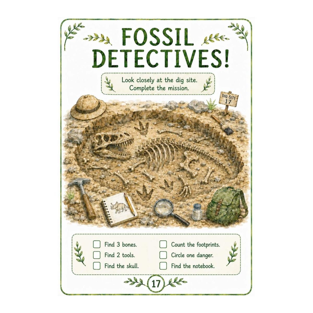 Dinosaurs Science Workbook for Kids – Printable PDF - Image 2