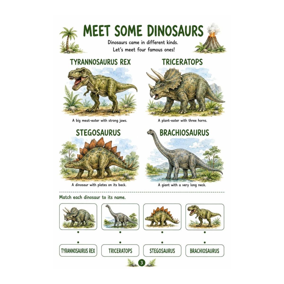 Dinosaurs Science Workbook for Kids – Printable PDF - Image 5