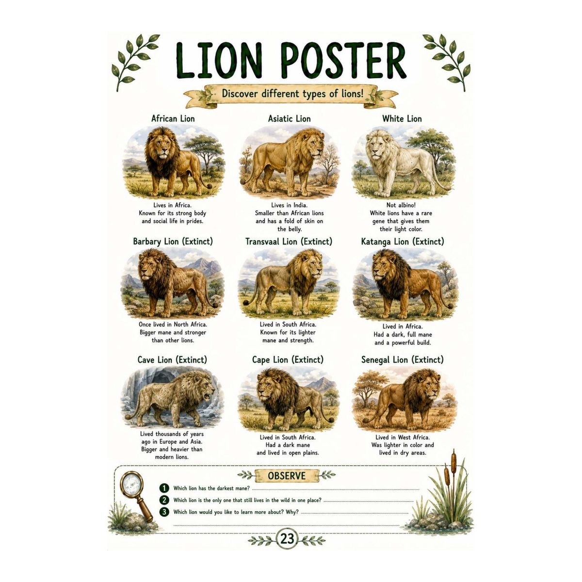 Lion Science Workbook for Kids – Printable PDF - Image 5