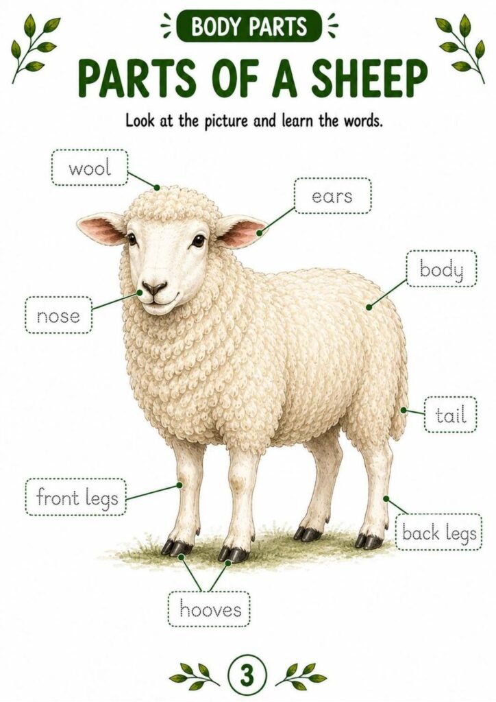 sheep-body-parts-for-kids
