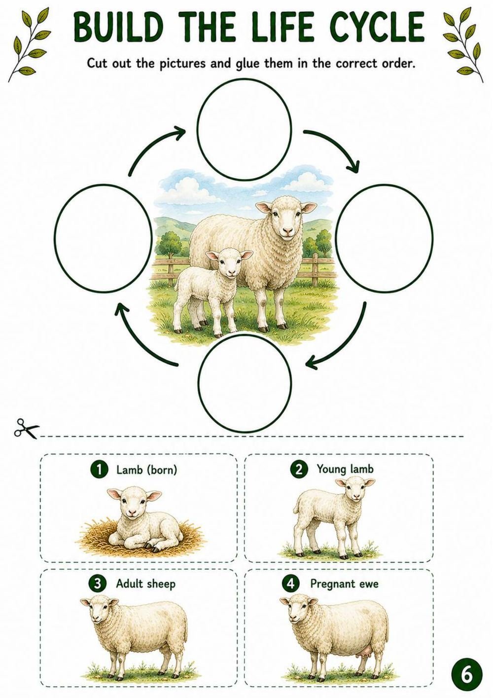 Sheep Workbook for Kids – Printable Farm Animal Activities - Image 2
